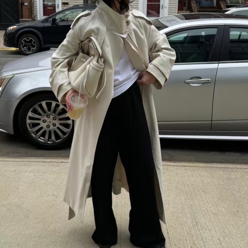 Elegant Cream Trench Coat